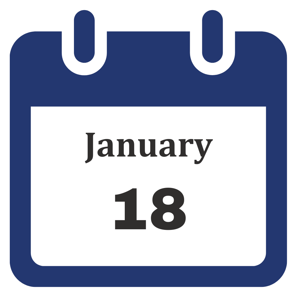 Calendar Date 18th January